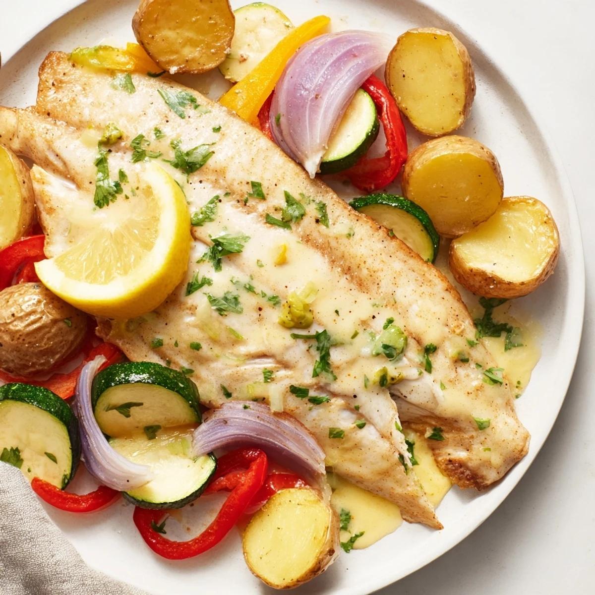 Lemon Butter Tilapia Dinner