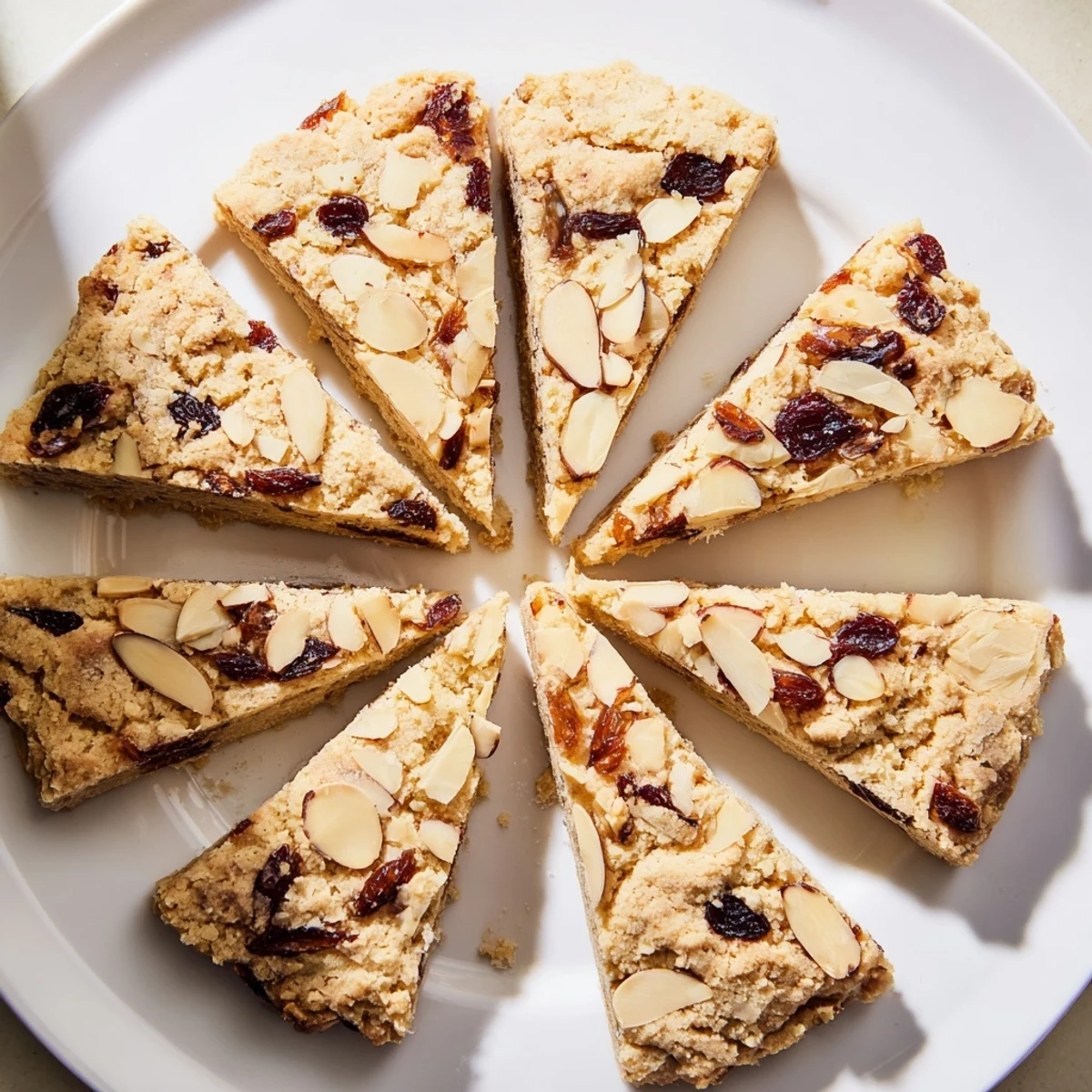 Cherry Almond Shortbread Wedges