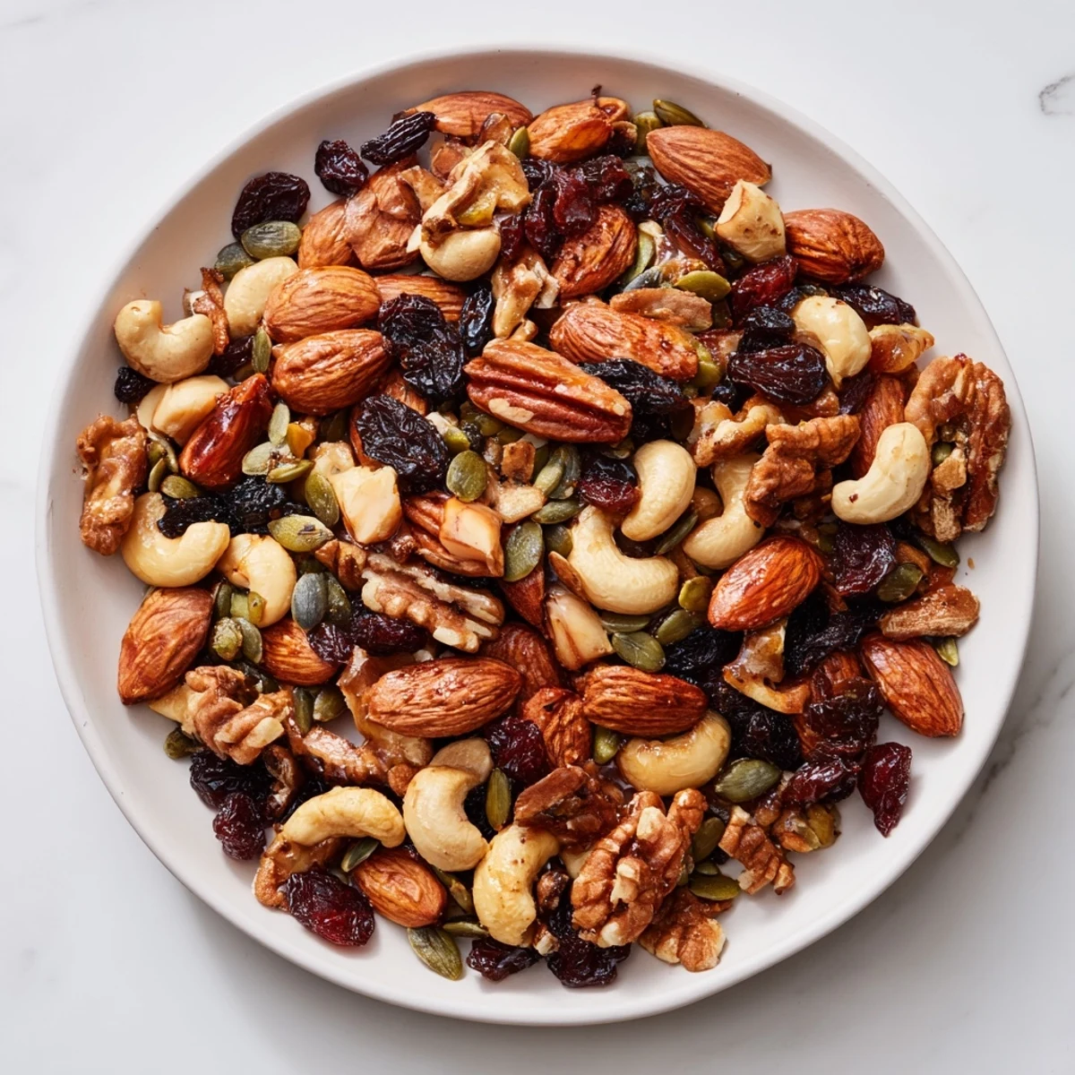 A vibrant bowl of our Nutty Nosh Squirrel Snack Mix, offering a sweet & savory snack.
