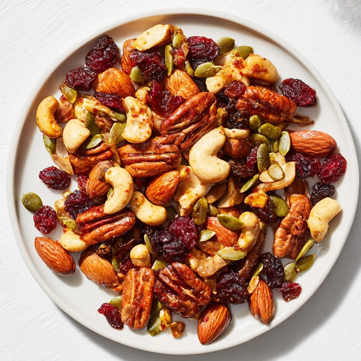Enjoy this crunchy Nutty Nosh Squirrel Snack Mix, perfect for sharing, with nuts, seeds, and dried fruit.