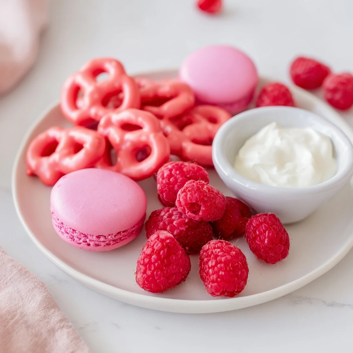 Vibrant Baby Reveal snack board overflowing with pink and blue treats alongside savory bites.