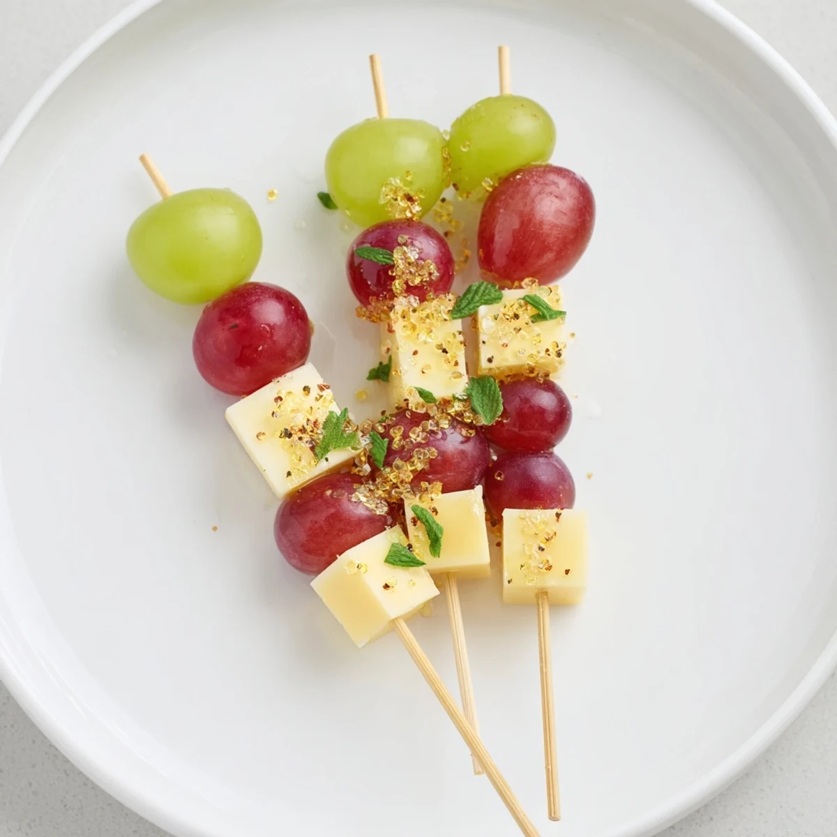 Sparkling Grape Cheese Skewers
