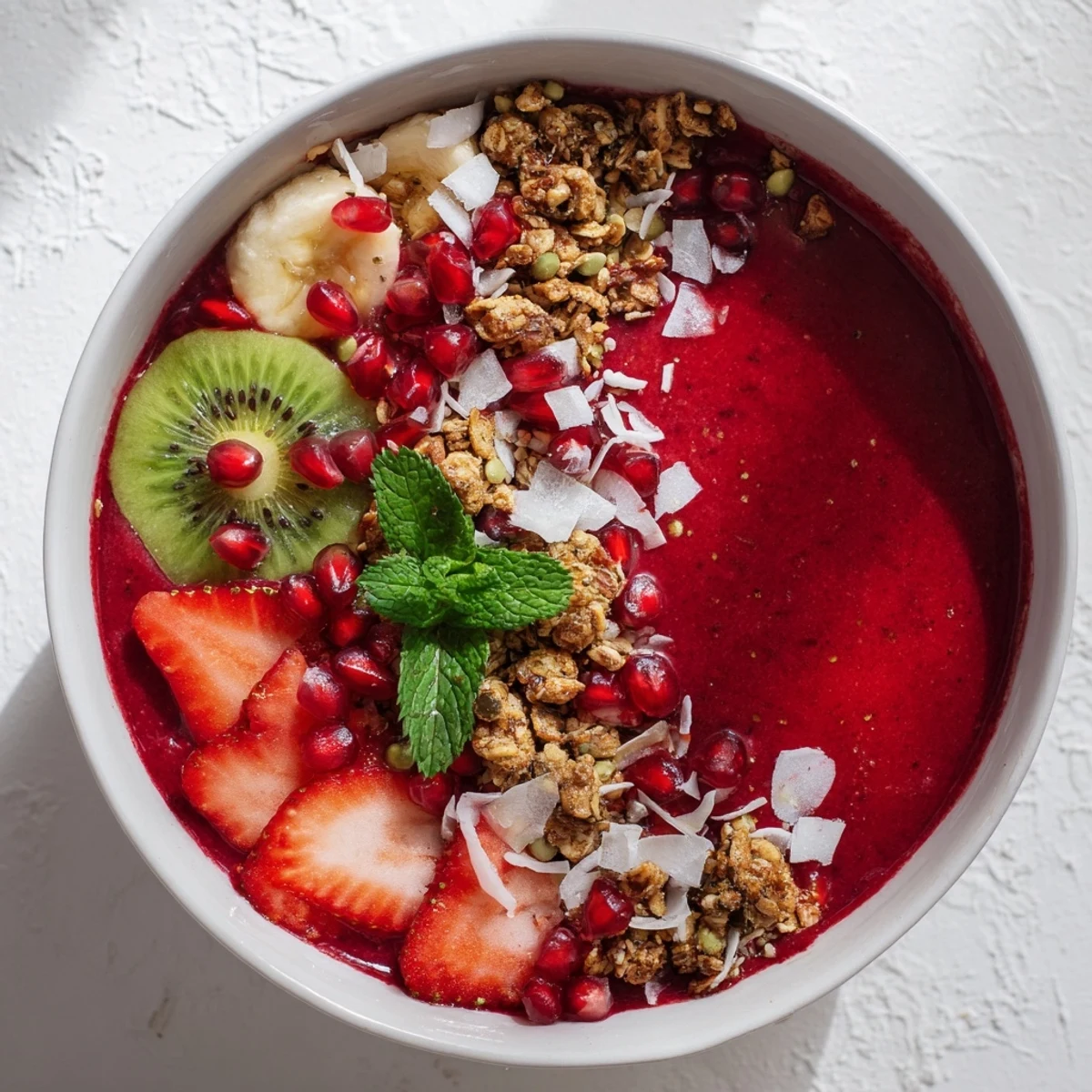 Beautiful, colorful Festive Smoothie Bowls, perfect for a healthy and festive breakfast or brunch.