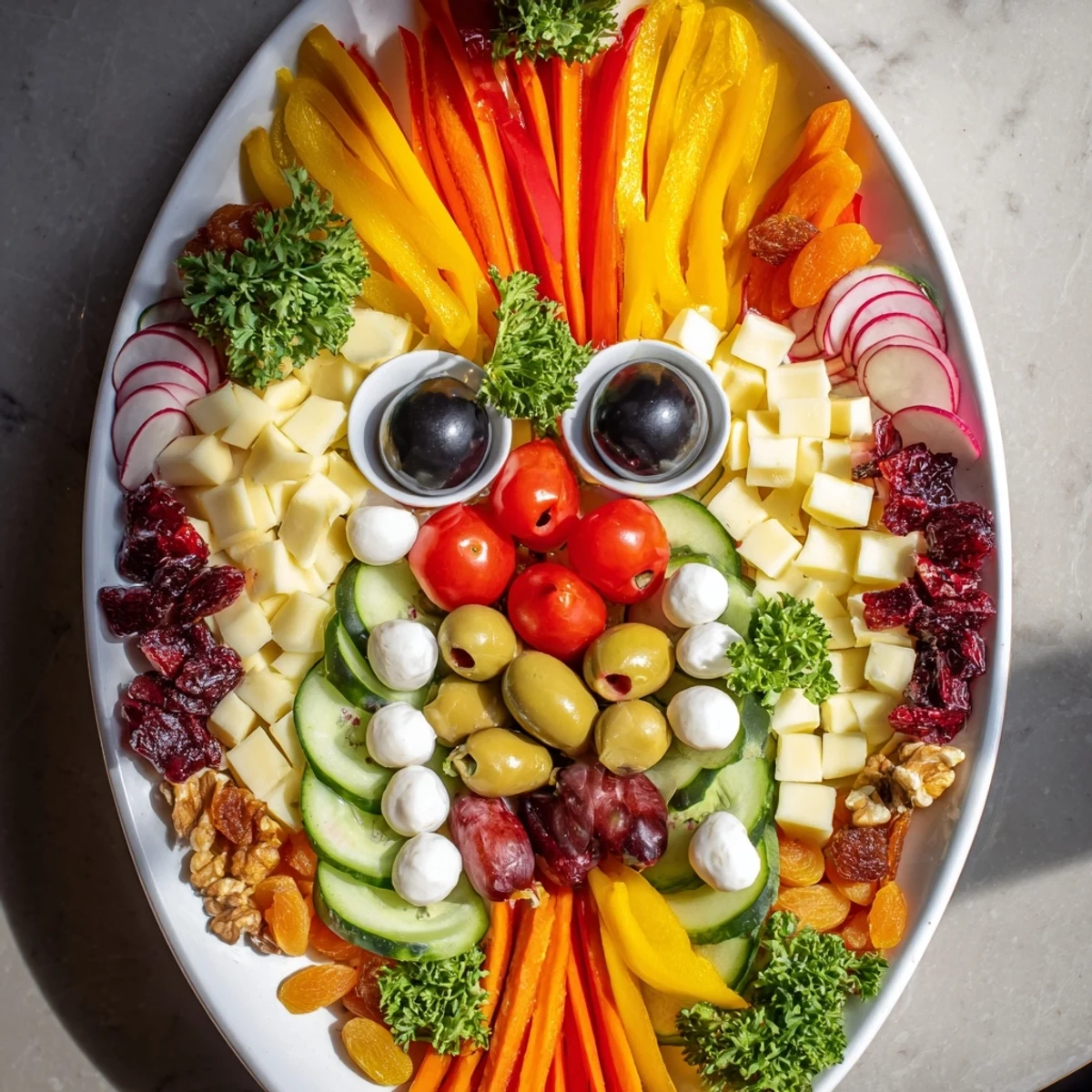 Get ready to enjoy a visually stunning The Masquerade Mask: a vegetarian appetizer bursting with flavors and colors.