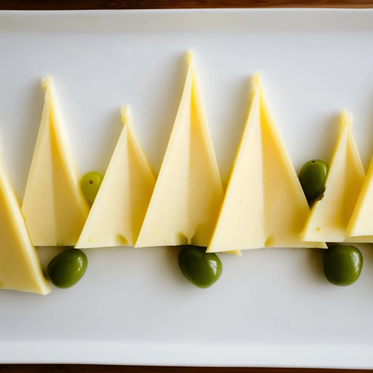 Freshly arranged Gouda and grapes create a delicious and eye-catching The Tannenbaum Border appetizer.