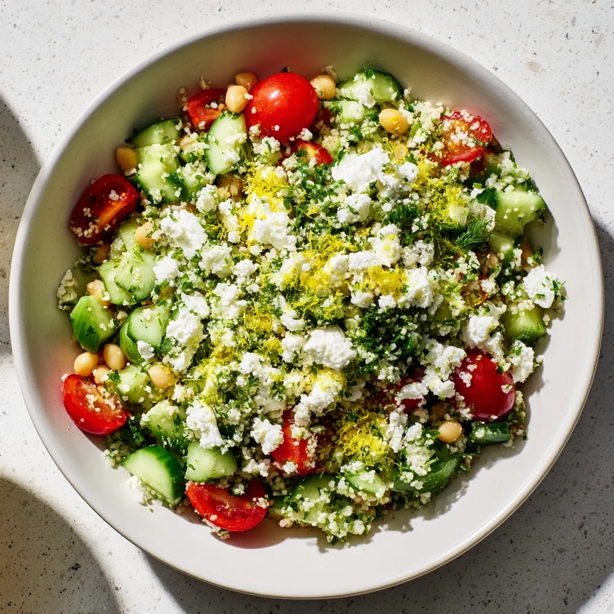 Greek Lemon Orzo Bean Salad