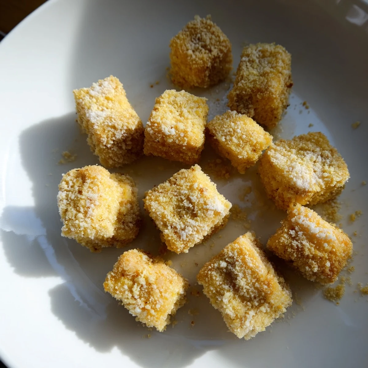 Golden-brown, crispy tofu nuggets, the perfect plant-based comfort food, ready to dip.