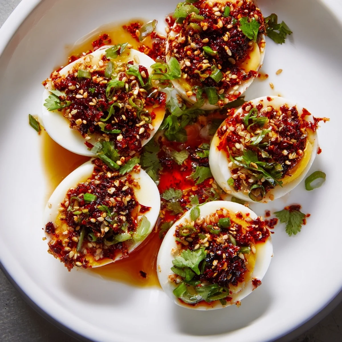 Chili Oil Jammy Eggs