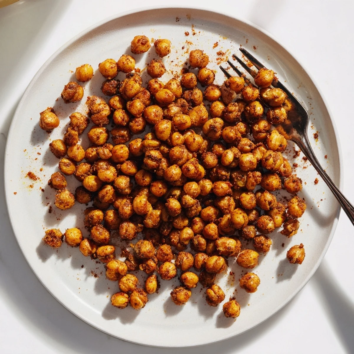 Toss chickpeas with bold spices and roast until crunchy, then serve warm or let cool.