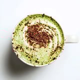 Enjoy the warming aroma of the Collagen Peppermint Mocha Matcha Latte, a creamy morning delight topped with whipped cream.