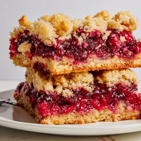 Golden Easy Cranberry Orange Crumble Bars, warm from the oven, ready for holiday snacking.