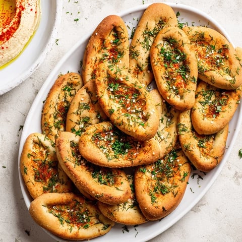 Golden, crispy Holiday Crackers: Rosemary Crackers next to a creamy, smooth hummus, ready to eat.
