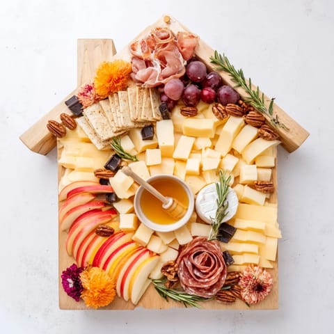 Beautifully arranged Sweet Home Charcuterie Board offering a delicious assortment of sweet and savory snacks.