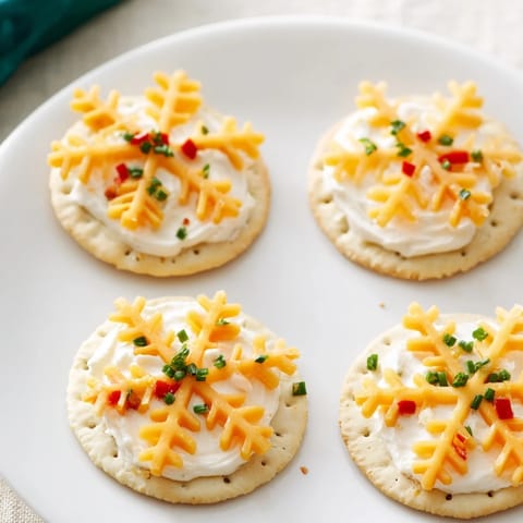 Cracker Cheese Snowflake Bites