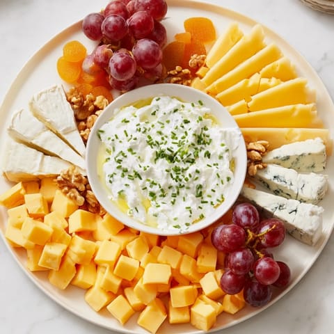 The elegant Celtic Cross cheese platter features creamy Brie, sharp cheddar, and delicious accompaniments.