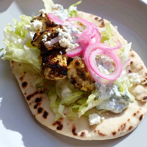 Greek Chicken Souvlaki Wraps