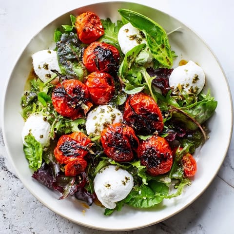 Charred Tomato Burrata Salad