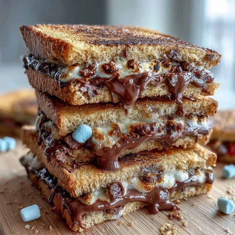 Festive smores dip with bubbling chocolate and perfectly browned marshmallows, served with graham crackers and berries for a sweet summer treat.