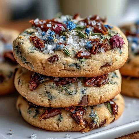 Beautiful floral shortbread cookies decorated with edible flowers and sugar, perfect for a Mothers Day dessert box.