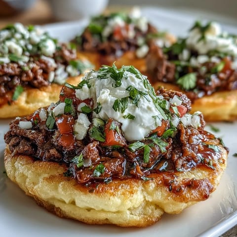 Fluffy cloud bread tacos filled with savory meat and fresh pico de gallo.