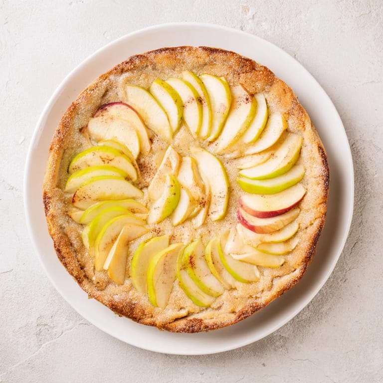 Warm Apple Cinnamon Skillet Crisp with cinnamon-spiced apples and a crispy oat topping, ready to serve.