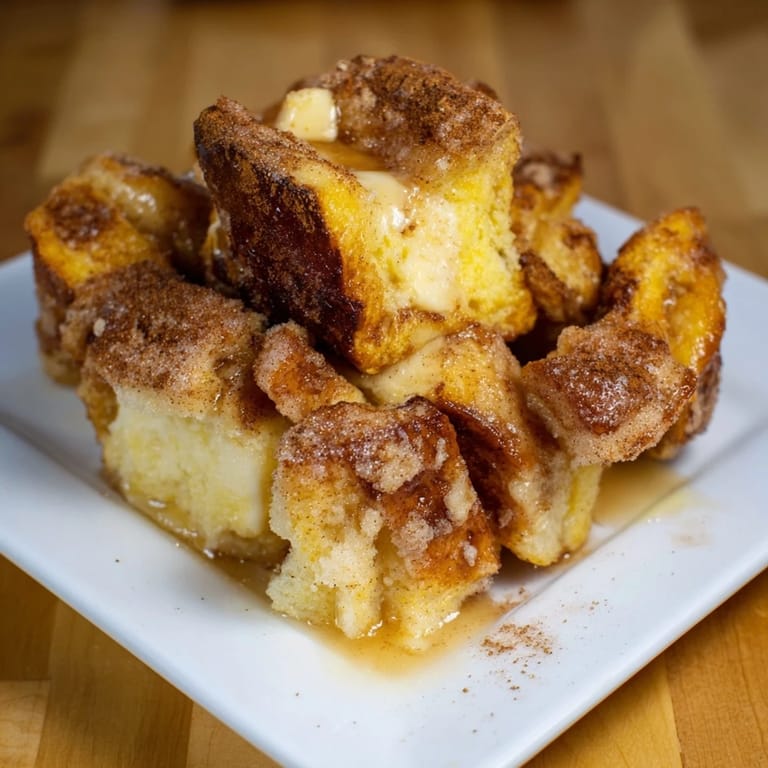 Freshly baked Cinnamon Sugar Brioche Pudding Bake featuring caramelized sugar and a delightful aroma.