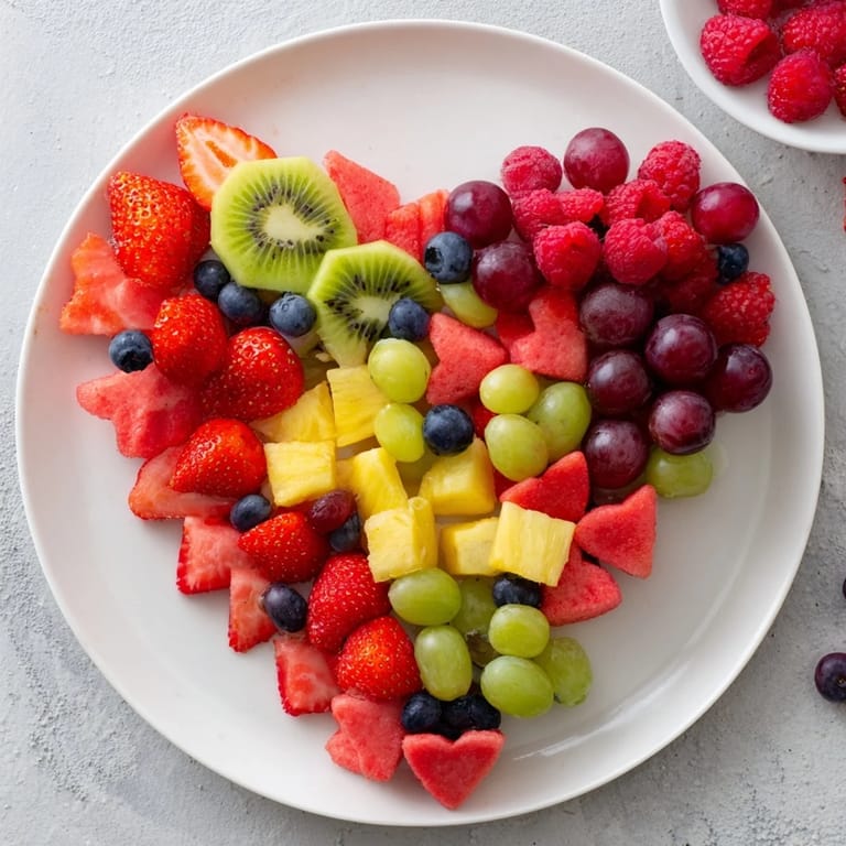 This beautiful Sweetheart Fruit Board offers sweet and refreshing bites of colorful, healthy fruit.