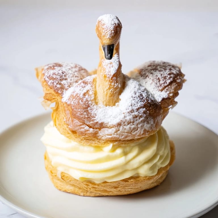 Imagine a bite of the Feathered Friend Swan Pastry Platter; the creamy filling bursts on your tongue.