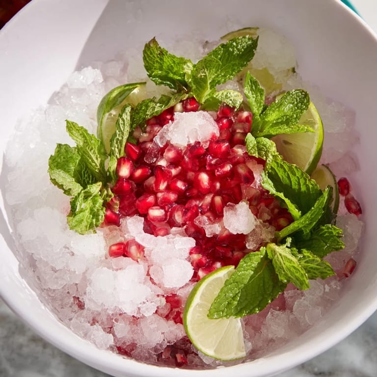 Refreshing Pomegranate and Mint Wreath, a vibrant holiday drink perfect for celebrations.