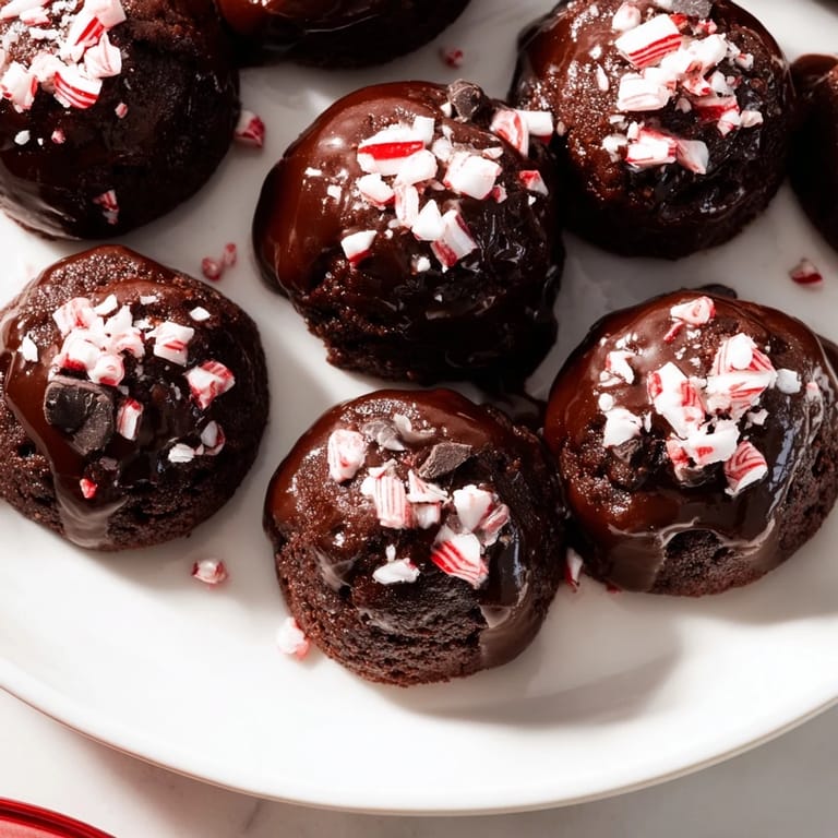 These festive Peppermint Mocha Brownie Bites are a perfect sweet treat for any holiday party.