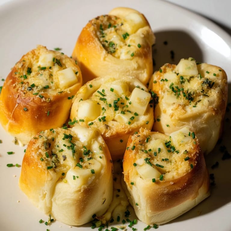 Close-up of baked Savory Rolls: Crescent Roll Baked Cheese Bites, showing the flaky layers and golden crust detail.