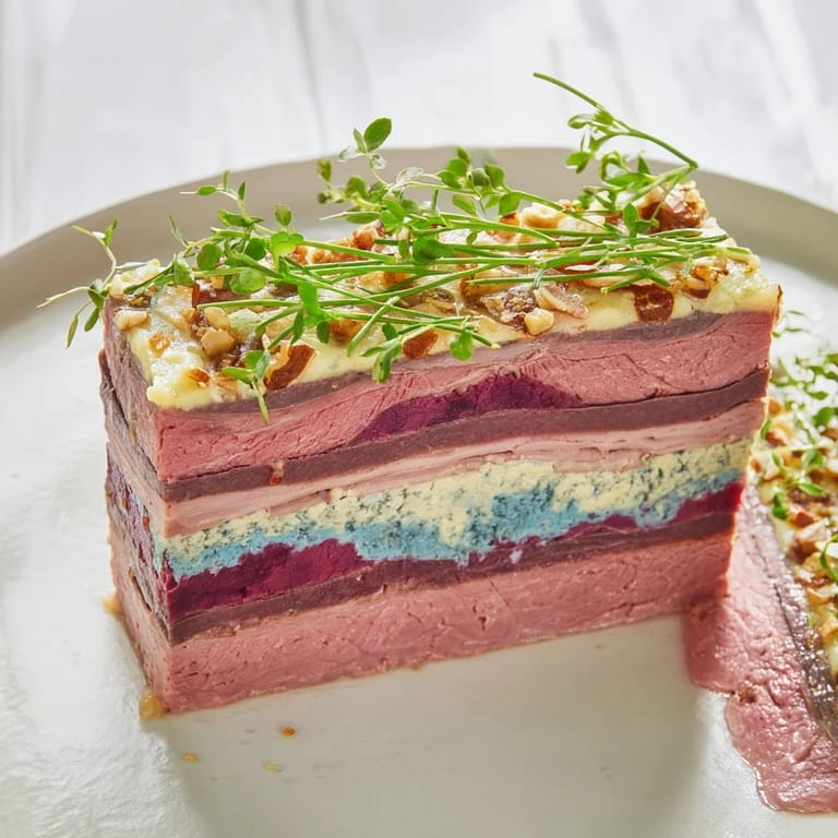 Imagine savory textured layers within The Grand Canyon Rim, an impressive American main course creation.