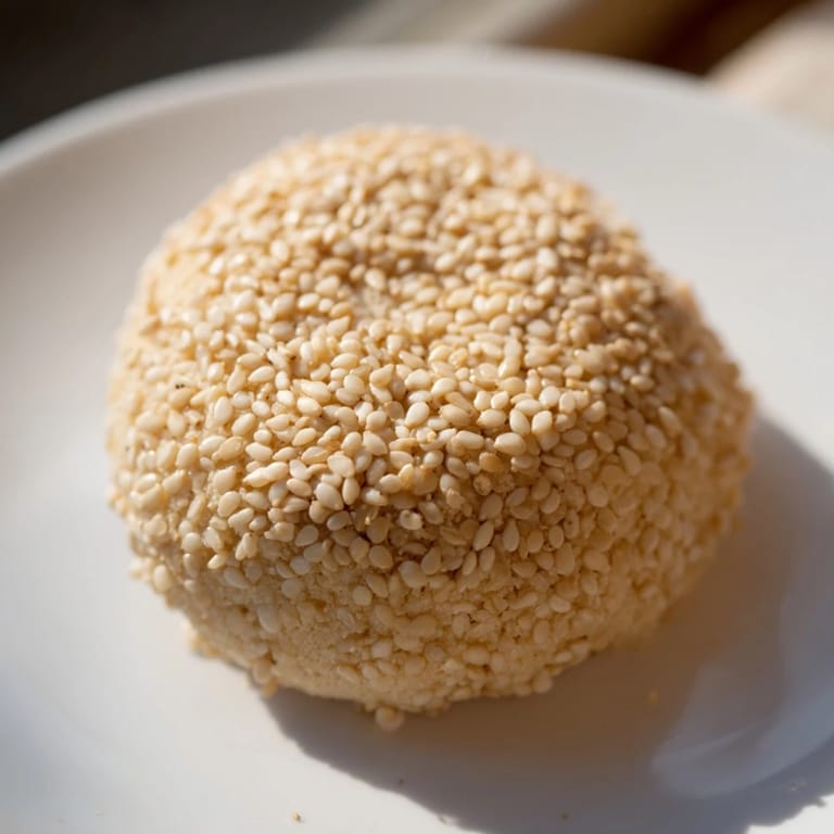 Sesame-crusted Palestinian Kahk cookies, a delightful vegetarian treat from the Middle East, perfect with coffee.