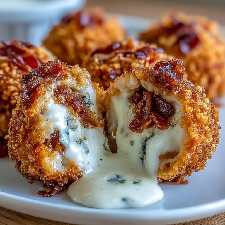 Freshly fried appetizer bites drizzled with tangy buffalo sauce, perfect for a game day snack.