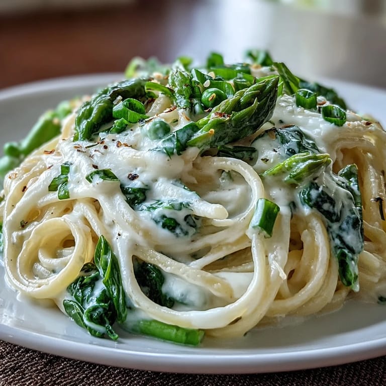 Fresh linguine in a silky lemon cream sauce, garnished with Parmesan and lemon zest for a perfect spring meal.