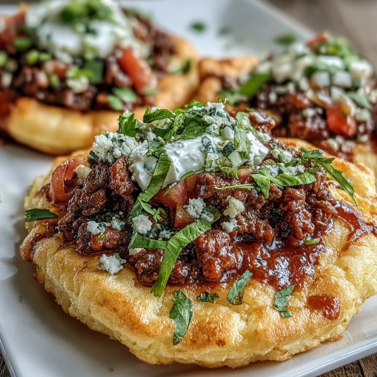 Enjoy light cloud bread tacos piled high with juicy taco meat and toppings.