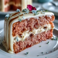 Elegant pink Bridal Shower Rosé Velvet Cake with shimmering gold drip.